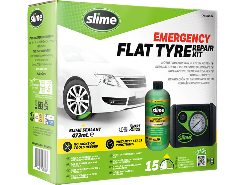 Polo-Automatická opravná sada Slime Smart Spair Flat Tire Repair Kit