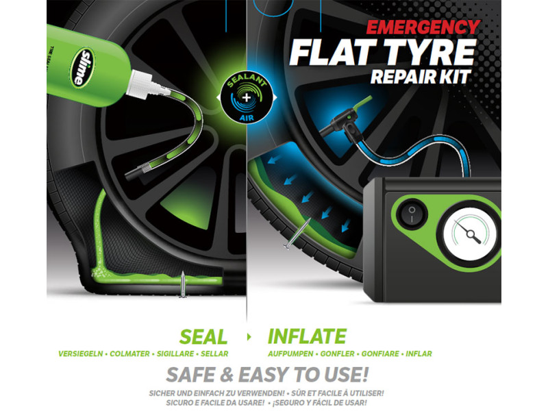 Polo-Automatická opravná sada Slime Smart Spair Flat Tire Repair Kit