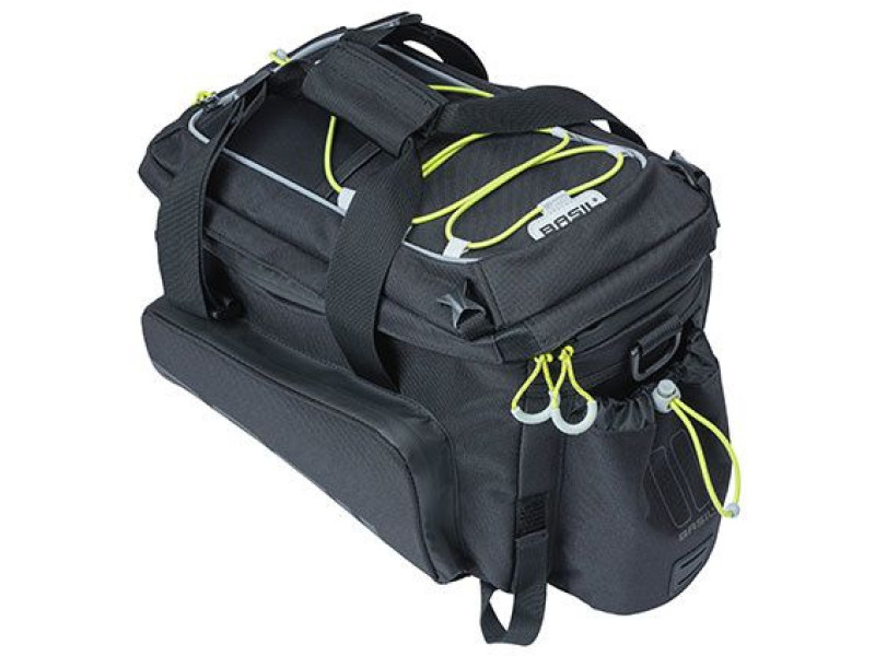 Brašna na nosič Basil Miles XL Pro – černá/limetková