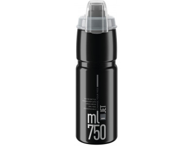 Cyklistická láhev Elite Jet Plus – 750ml černá Cyklistická láhev Elite Jet Plus – 750ml černá