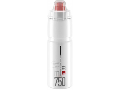 Cyklistická láhev Elite Jet Plus – 750ml čirá Cyklistická láhev Elite Jet Plus – 750ml čirá