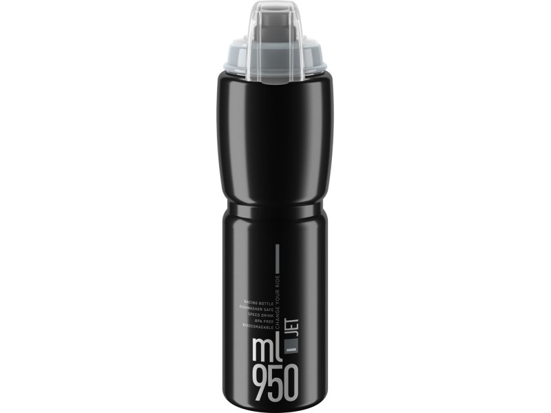 Cyklistická láhev Elite Jet Plus – 950ml černá
