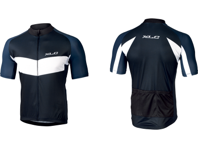 Pánský cyklistický dres XLC Basic JE-S17 – modrá/černá/bílá