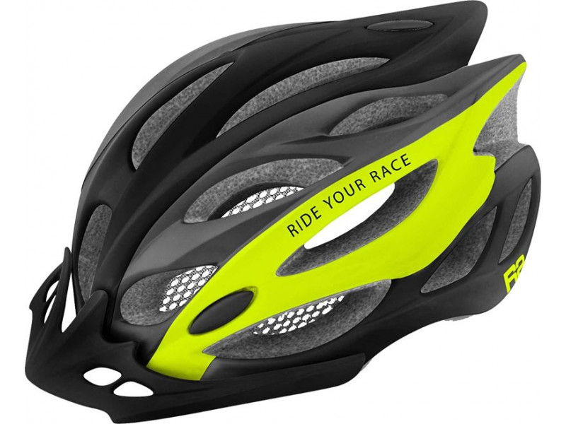 Cyklistická helma R2 ATH01Y WIND – černá/šedá/zelená