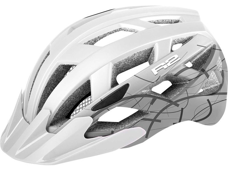 Cyklistická helma R2 ATH18C LUMEN – bílá/šedá