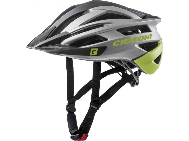 Cyklistická helma Cratoni Agravic – černá/stříbrná/zelená