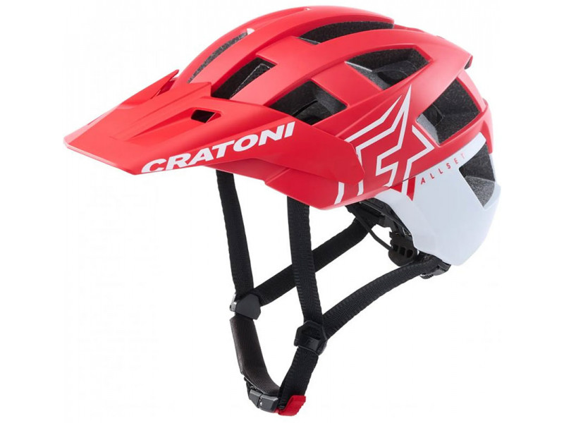 Cyklistická helma Cratoni AllSet Pro – červená/bílá