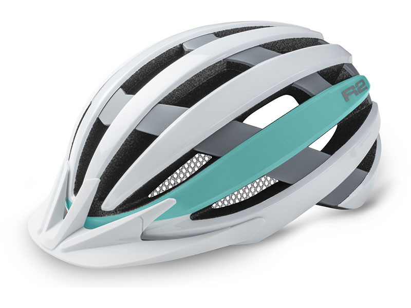 Cyklistická helma R2 ATH27H VENTU – bílá/modrá