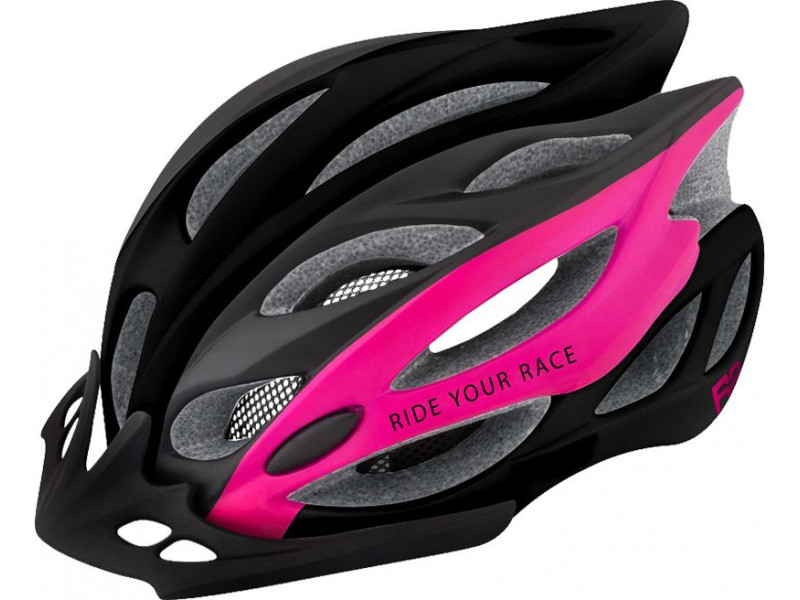 Cyklistická helma R2 ATH01N WIND – černá/růžová