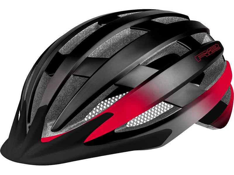 Cyklistická helma R2 ATH27G VENTU – černá/červená