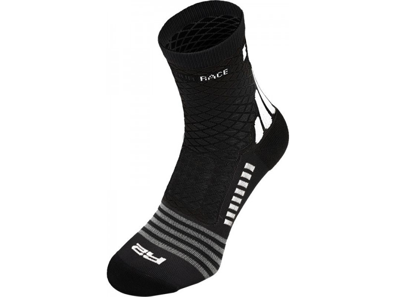 Cyklistické ponožky R2 Mission ATS14B – černá/bílá
